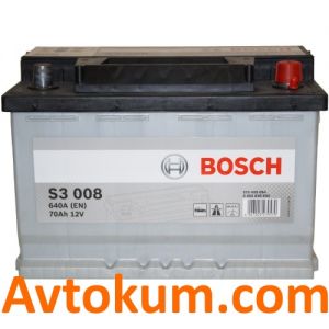 Купить авто аккумулятор Bosch s3 6СТ-70 R+ Евро:   Киев, Украина