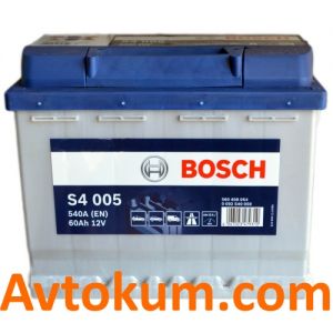 Купить авто аккумулятор Bosch s4 6СТ-60 R+  Евро:   Киев, Украина