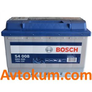 Купить авто аккумулятор Bosch s4 6СТ- 74 R+ Евро:  Киев, Украина