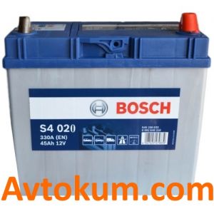 Купить авто аккумулятор Bosch s4 6СТ-45 R+ Евро:   Киев, Украина