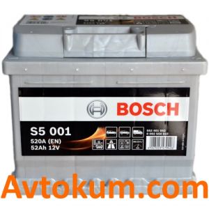 Купить авто аккумулятор Bosch s5 6СТ-52 R+ H Евро:  Киев, Украина