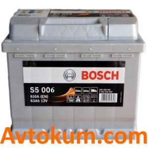Купить авто аккумулятор Bosch s5  6СТ-63 L+ Евро:  Киев, Украина