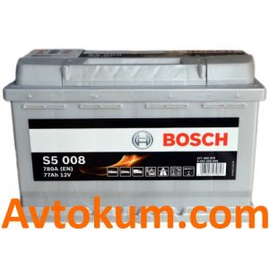 Купить авто аккумулятор Bosch s5 6СТ-77 R+ Евро:  Киев, Украина