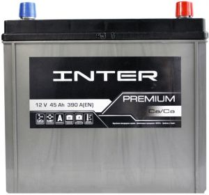 Купить авто аккумулятор INTER PREMIUM 6CT-45 R+ Азия  Киев, Украина