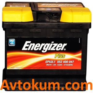 Купить авто аккумулятор  Energizer Plus 52 R+ EP52L1 Киев, Украина