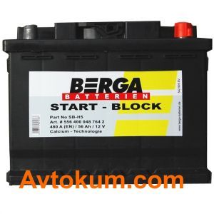 Купить авто аккумулятор  Berga 56 R+ Киев, Украина