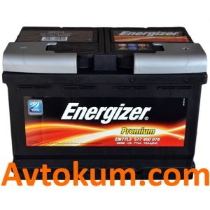 Купить авто аккумулятор  Energizer Premium 77 R+ EM77L  Киев, Украина