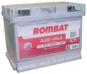 Купить авто аккумулятор Rombat 6СТ-60 R+ AGM Stop & Go  Киев, Украина