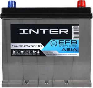 Купить авто аккумулятор INTER  EFB 65 R+ Азия  Киев, Украина