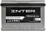 Аккумулятор INTER PREMIUM 74 R+