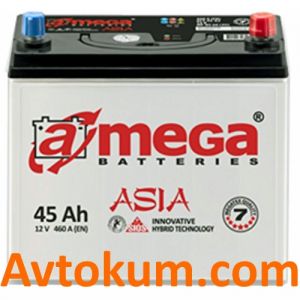 Купить авто аккумулятор   A-mega (Азия) 6СТ-45-А3E R+  Киев, Украина