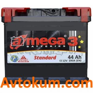Купить авто аккумулятор   A-mega Standart 6СТ-44-А3 L+ Киев, Украина