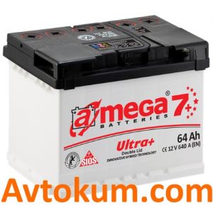 Купить авто аккумулятор   A-mega Ultra Plus 6СТ-64-А3E R+ Киев, Украина