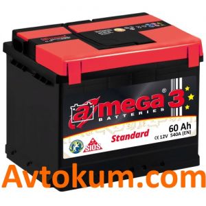 Купить авто аккумулятор   A-mega Standart 6СТ-60-А3E R+ Киев, Украина