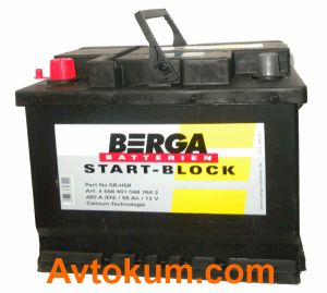 Купить авто аккумулятор  Berga 56 L+ Киев, Украина