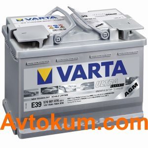 Купить авто аккумулятор Varta Start Stop Plus E39. 70  АЧ R+ Киев, Украина