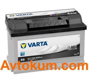 Купить авто аккумулятор Varta Black Dynamic E9. 70 АЧ R+ Киев, Украина