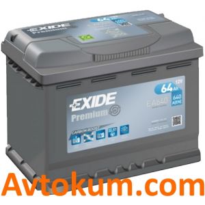 Купить авто аккумулятор Exide Premium 6СТ-64-А3E R+ Киев, Украина