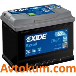 Купить авто аккумулятор Exide Excell 6СТ-62-А3 L+ Киев, Украина