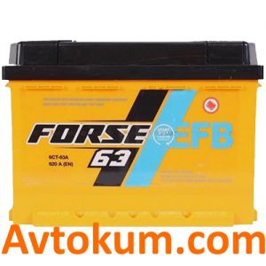 Купить авто аккумулятор  Force EFB Westa 6СТ- 63 R+ Киев, Украина