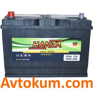Купить авто аккумулятор Hanza Gold asia 6СТ-95-А3 L+ Киев, Украина