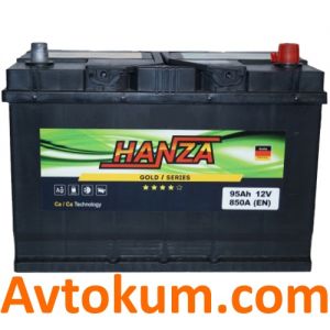 Купить авто аккумулятор Hanza Gold asia 6СТ-95-А3E R+ Киев, Украина