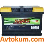 Аккумулятор Hanza Platinum 6СТ-77-А3E R+ 