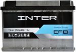 Аккумулятор INTER  EFB 78 R+ 