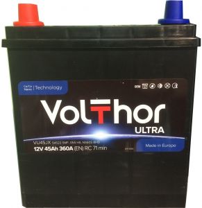 Купить авто аккумулятор Volthor 6СТ-45 L+ Jis Ultra (вузький) Киев, Украина