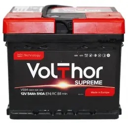 Купить авто аккумулятор Volthor Supreme 54 R+ низ Киев, Украина