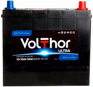 Купить авто аккумулятор Volthor 6СТ-55 R+ Jis Ultra Киев, Украина