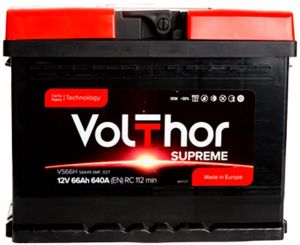 Купить авто аккумулятор Volthor Supreme 66 R+ Киев, Украина