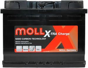 Купить авто аккумулятор Moll X-Tra 6СТ-62 R+ Евро  Киев, Украина