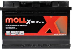 Купить авто аккумулятор Moll X-Tra 6СТ-75 R+ Евро  Киев, Украина
