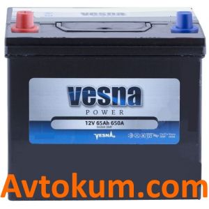 Купить авто аккумулятор Vesna Power asia 6CT-65 L+ Киев, Украина