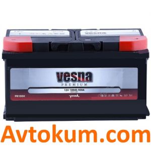 Купить авто аккумулятор Vesna Premium 6CT-100 R+ Киев, Украина