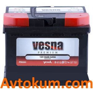 Купить авто аккумулятор Vesna Premium 6CT-66 R+ Киев, Украина