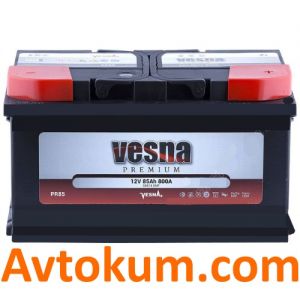Купить авто аккумулятор Vesna Premium 6CT-85 R+ Киев, Украина