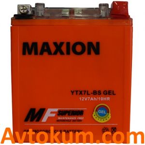 Купити акумулятор Maxion GEL moto 6СТ-7АcE Київ, Україна