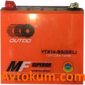 Купити акумулятор Outdo GEL moto 6СТ-12Аc Київ, Україна