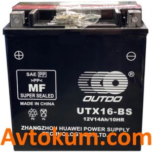 Купити акумулятор Outdo moto AGM 6СТ-14Аc Київ, Україна